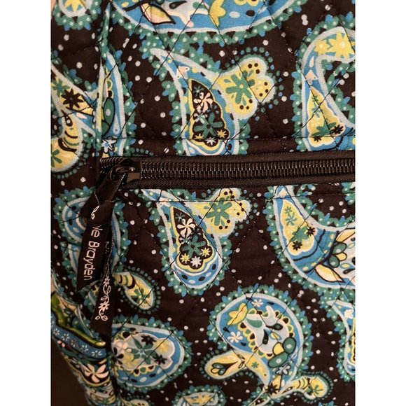 Nicole Brayden Quilted Backpack Blue Paisley EUC Approx 15x11x5 Inches - Picture 5 of 10